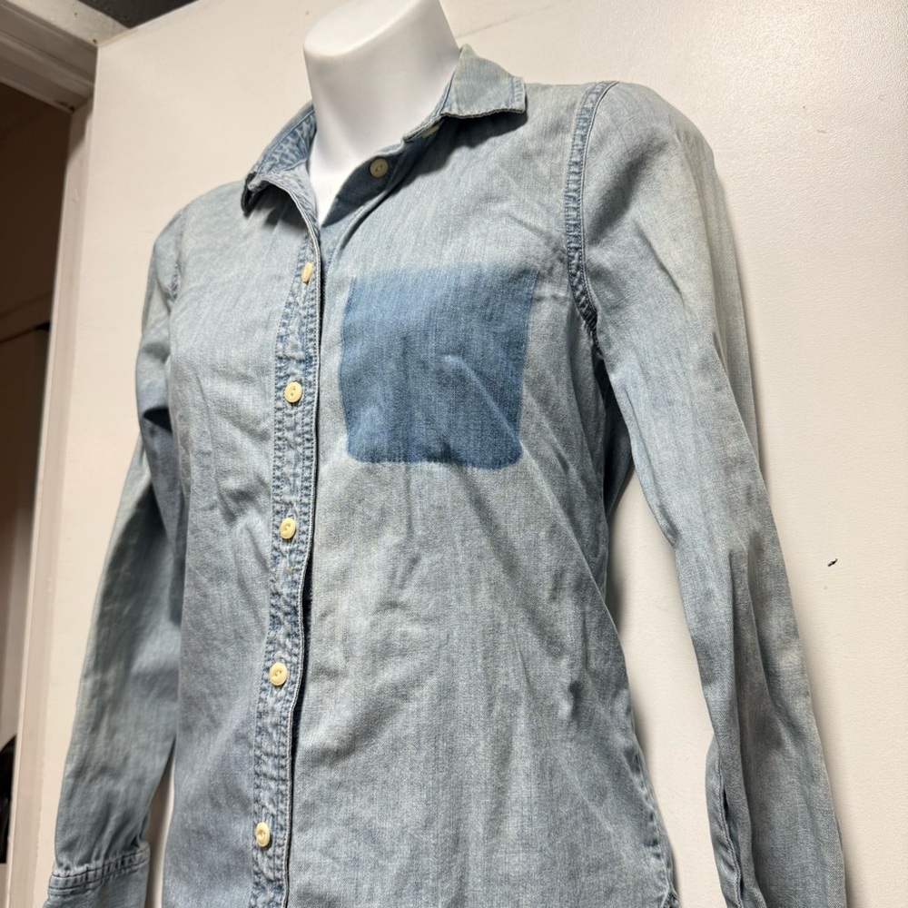 Madewell Sky Blue Denim Shirt Size XS - Picture 2 of 6